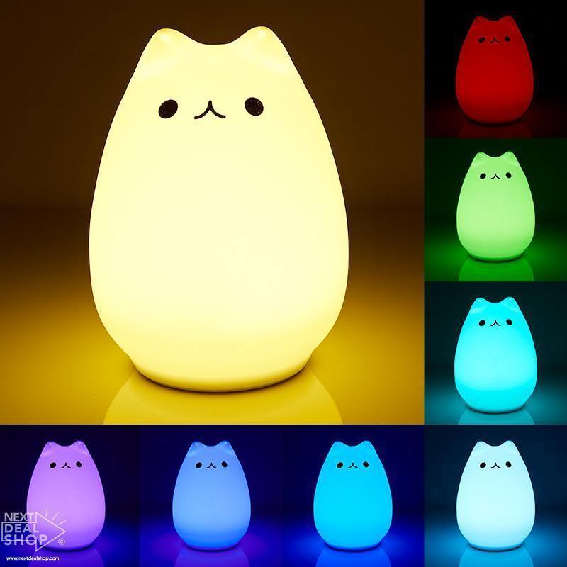 Gato Abajur - Muda de Cor com Sensor ao Toque - Shein Tech